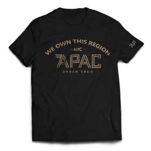 APAC NYC Urban Crew T Shirt - Gold Trim - APAC Apparel